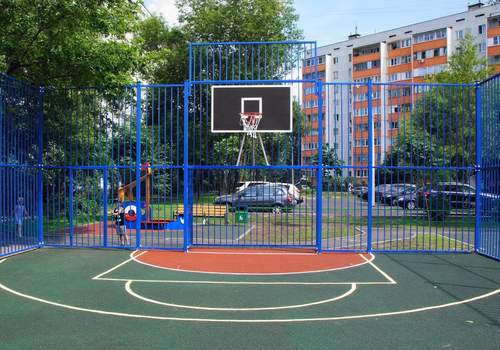 Забор Protect для баскетбольной площадки в Глазове